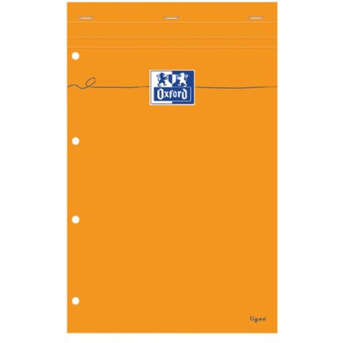 Oxford Orange Pads schrijfblok | ft A4+ | gelijnd | 160 bladzijden | 4-gaatsperforatie