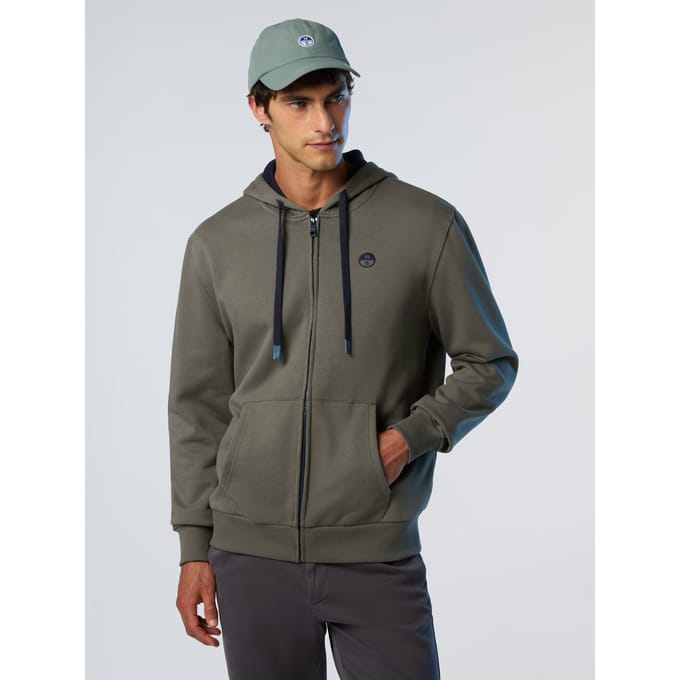 North Sails Hoodie Volledige ritssluiting met geborduurd logo