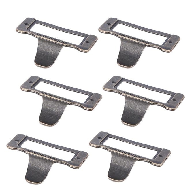 6 STUKS Bronzen Labeltrekkers Frame Handvat Kaarthouder voor Bestandsnaam Medicijnkast Trekkers