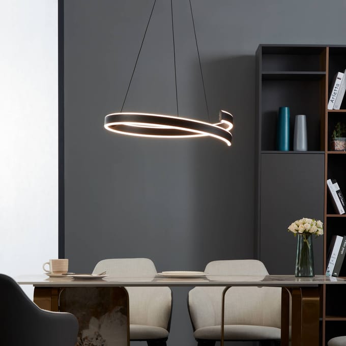 EGLO connect.z Andabaia-Z Smart Hanglamp - Ø 60 cm - Zwart/Wit - Instelbaar wit licht - Dimbaar - Zigbee