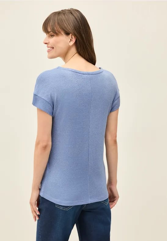 Shirt met glitterdetails