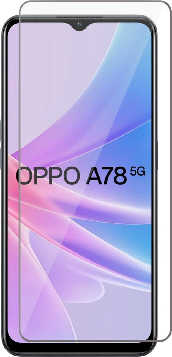 Screenprotector geschikt voor Oppo A78 - Gehard Glas Screen Protector GlassGuard