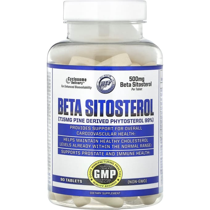 Hi Tech Pharmaceuticals, Beta-Sitosterol, 500mg, 90 Tabletten