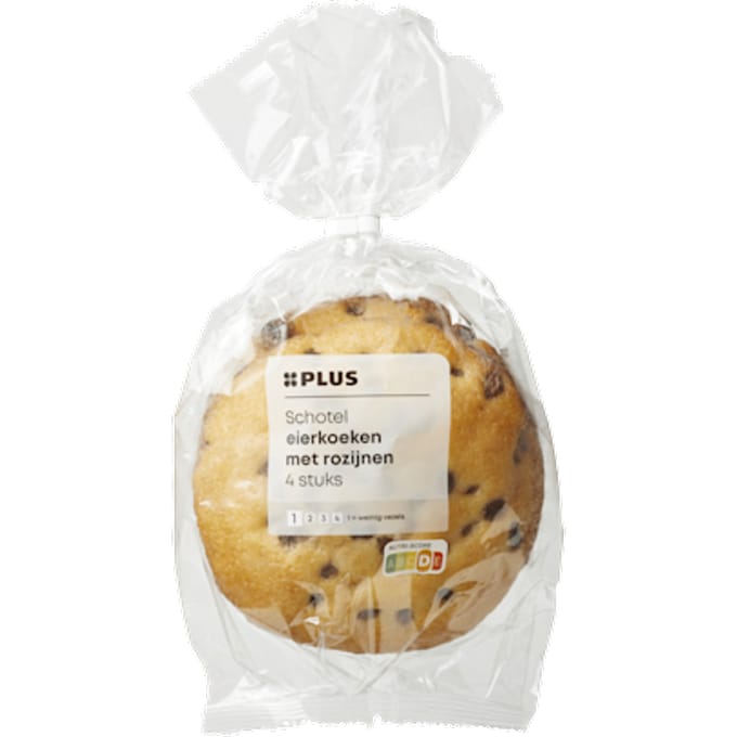 Schotel eierkoeken met rozijnen