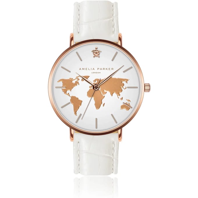 Dameshorloge Amelia Parker Vacation White Croco