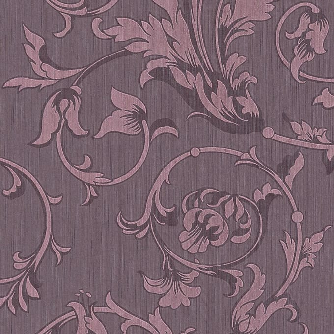 Textiel look behang Profhome 956335-GU textiel behang gestructureerd in textiel look mat purper 5,33 m2