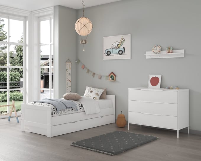 Born Lucky Tienerkamer Noel Wit 2 Delig Met Bed Met Lade