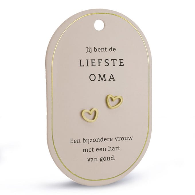 Oorbellen - Goudkleurig - Liefste Oma