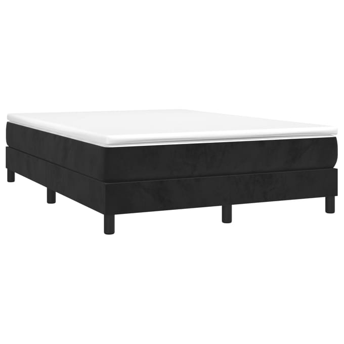 vidaXL - Boxspring - bed - 140x190 - cm - fluweel - zwart