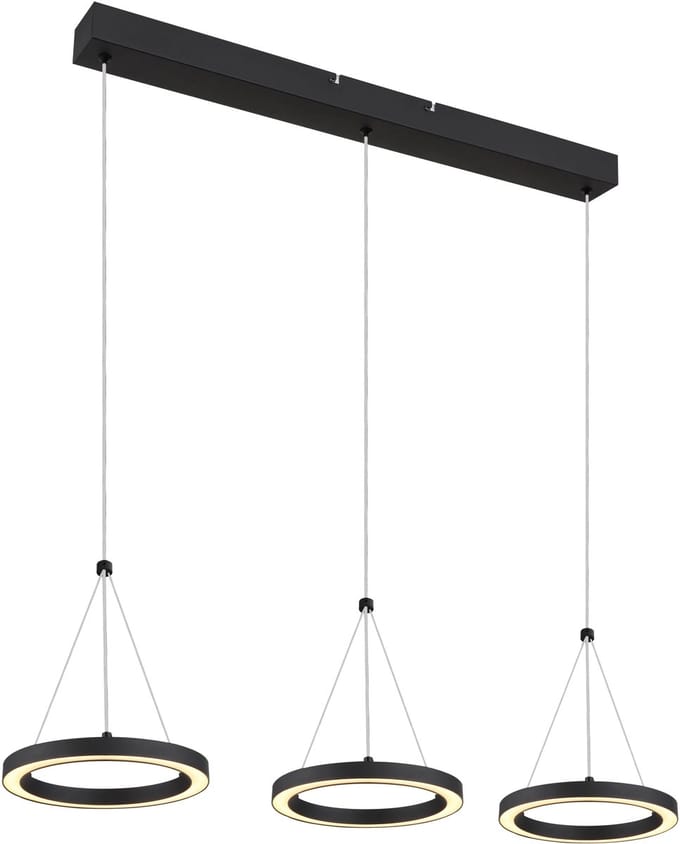 Globo 3-lichts hanglamp Grenvix design zwart - 67188-3H