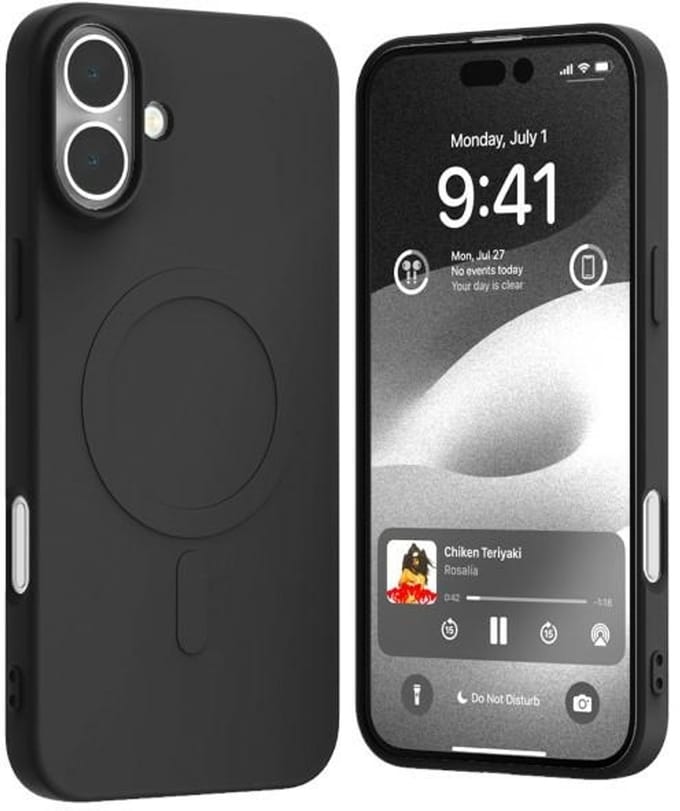Mercury iPhone 16 Plus Serie - MagSafe Etui - Semi-Silicone - Zwart
