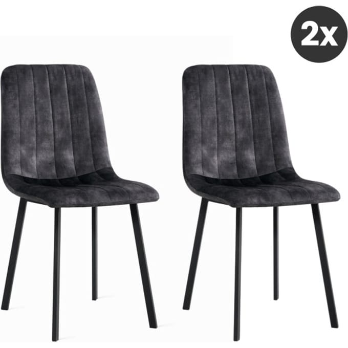 Multifurn 2x eetkamerstoel minsk fluweel -