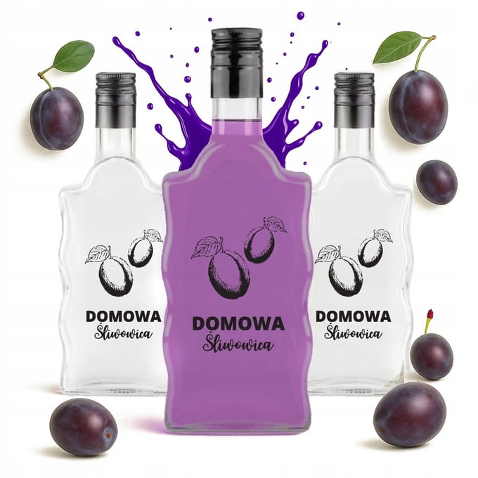 Bimberek Fala - Glazen Fles - 500ml - Elegante Nadruk - Stevig Glas