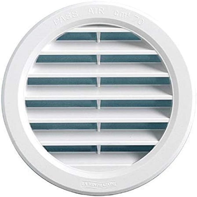 Rond Ventilatie Rooster Wit Inbouw Ø100mm met Insectennet