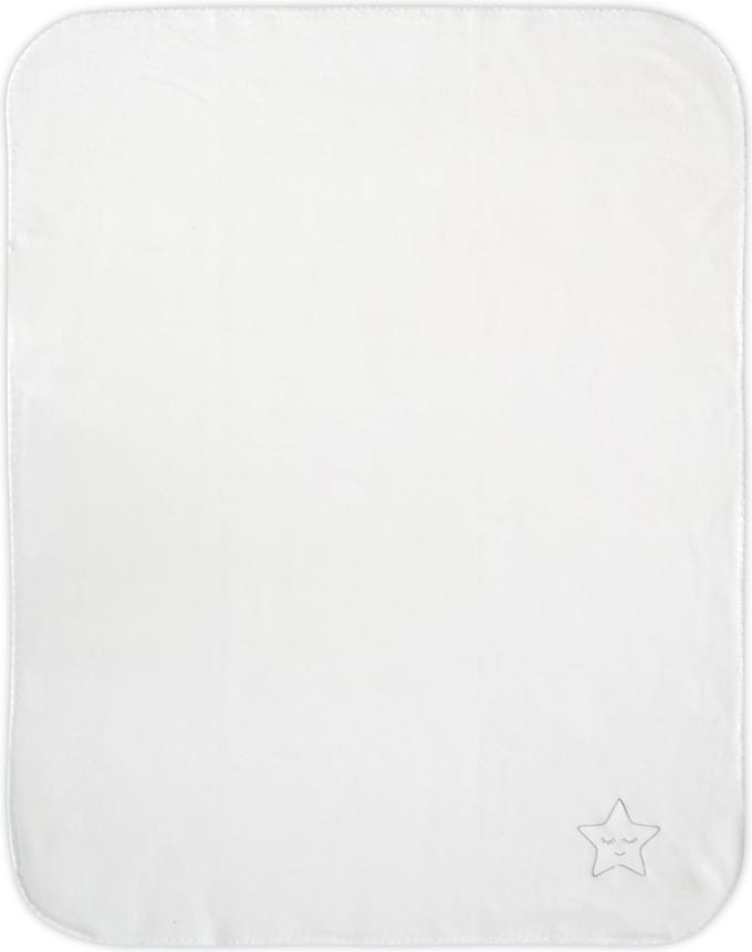 Lorelli Fleece White Star 75x100cm Wiegdeken