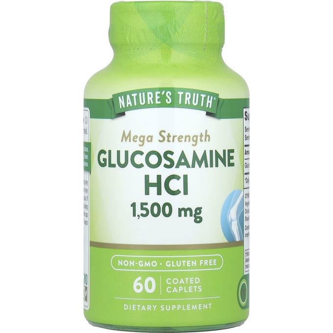 Nature's Truth, Glucosamine Hcl, Mega Sterkte, 1.500 mg, 60 Omhulde Tabletten