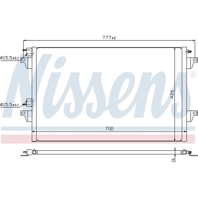 Condensator, airconditioning NISSENS 940153