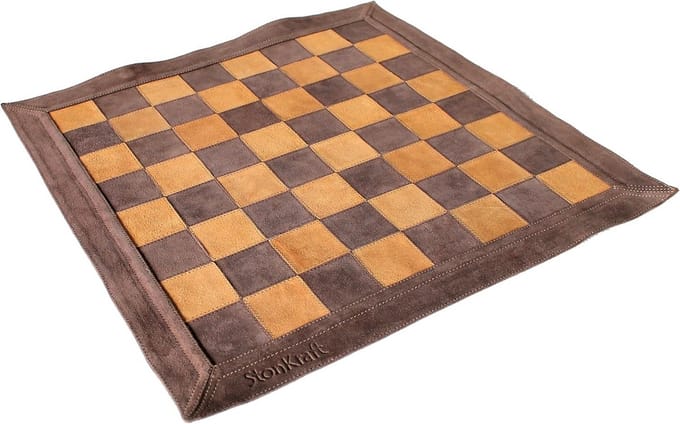 Echt Leren Schaken - 19" x 19" | Roll-up Schaken | Toernooi Schaken