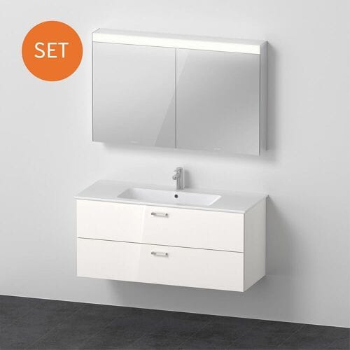 Duravit XBase FurnitureSet 123 cm, with mirror cabinet XB007804545