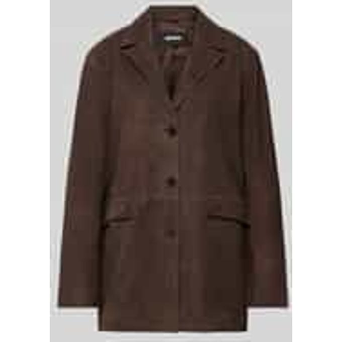 Blazer van echt geitenvelours