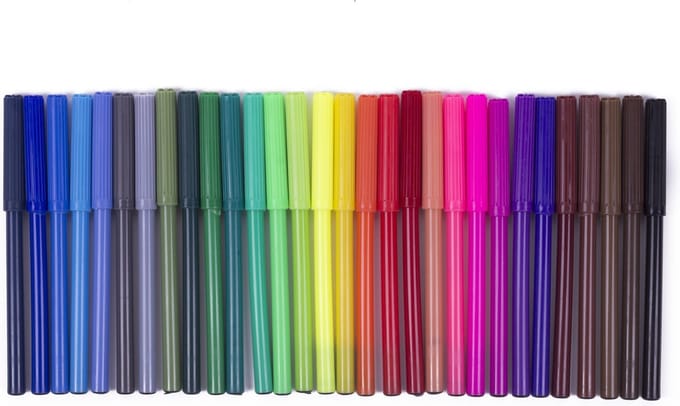 Benson Kleurstiften - Kleurenmix - 30 stuks - Voor kinderen - Uitwasbaar