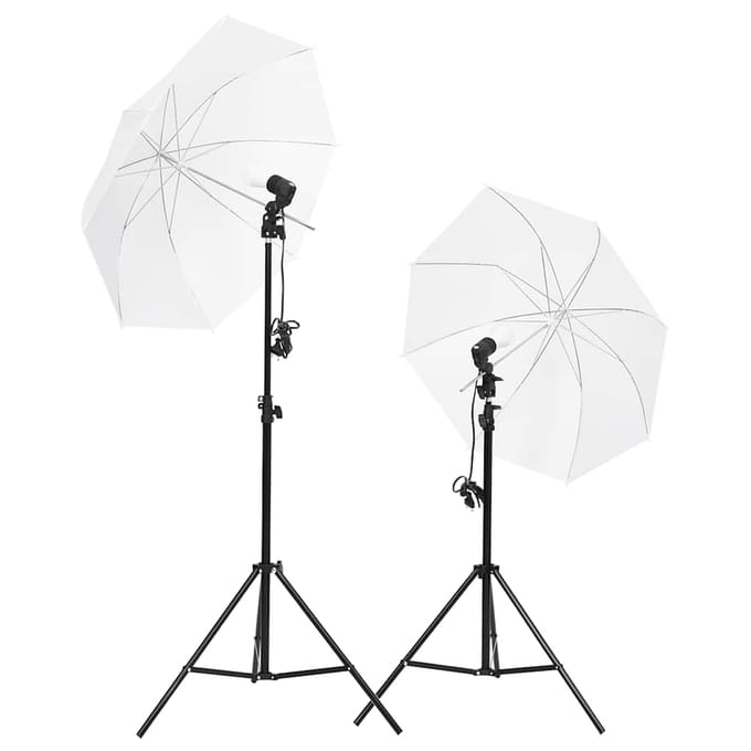 vidaXL - Fotostudioset - met - verlichtingsset - en - achtergrond