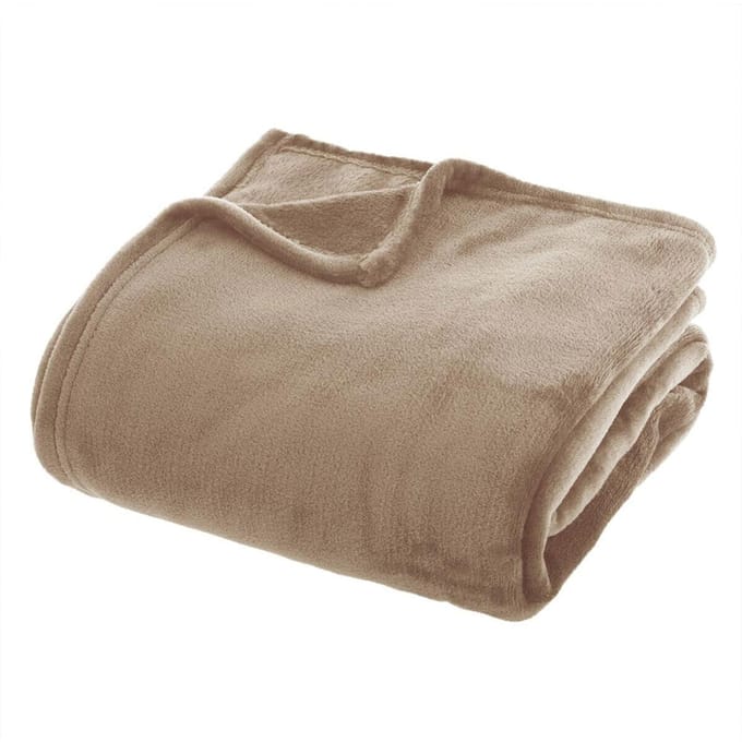 Eazy Living Plaid Flanelle 180 cm x 230 cm Beige