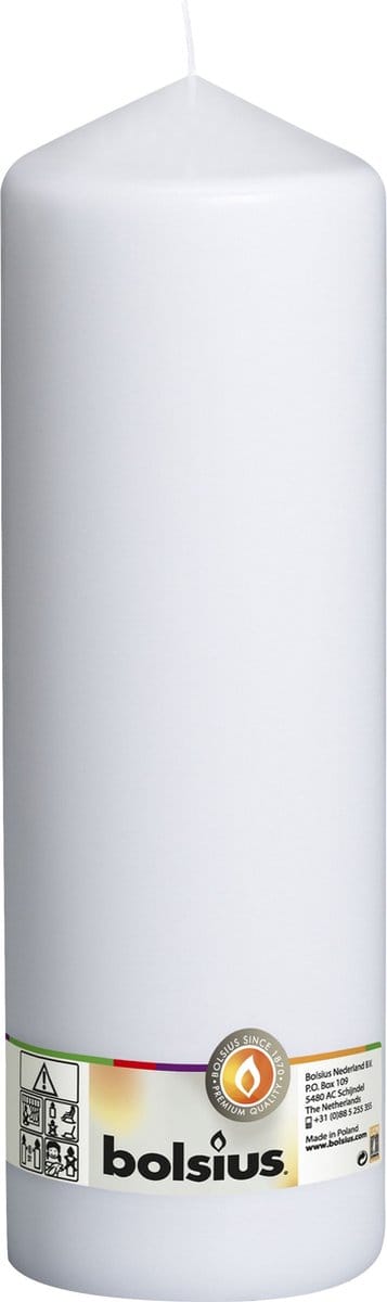 Bolsius Stompkaars Cello XXL Wit - 30 cm / ø 10 cm