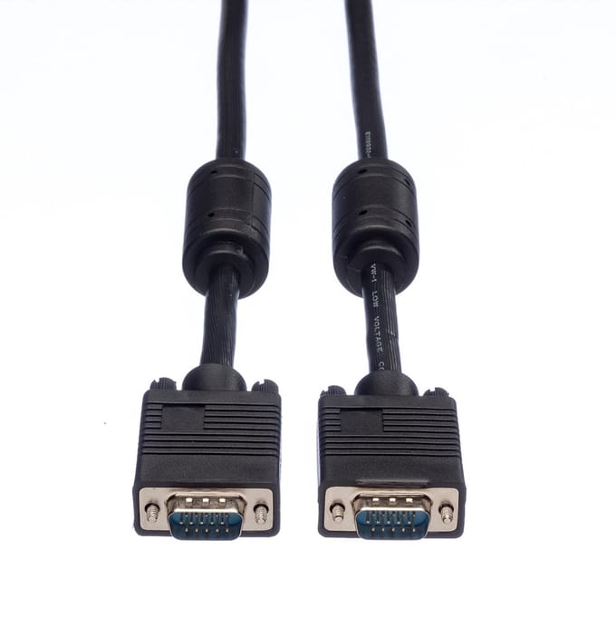 ROLINE SVGA High Quality Kabel met ferrietkernen + DDC, HD15M/M, 15pins, 20 m