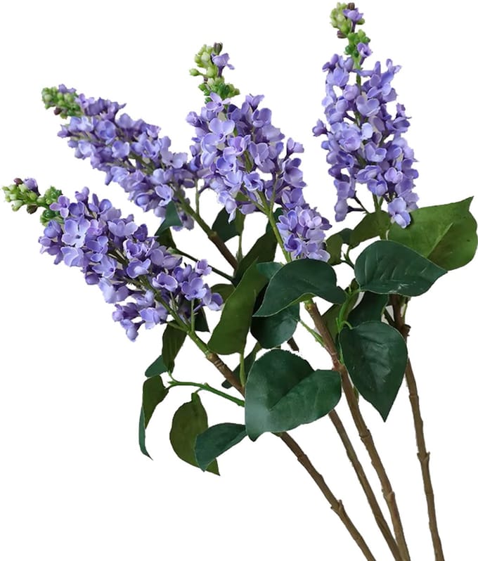Steelbloem - kunstbloem ridderspoor 76 cm paars 4 takkne