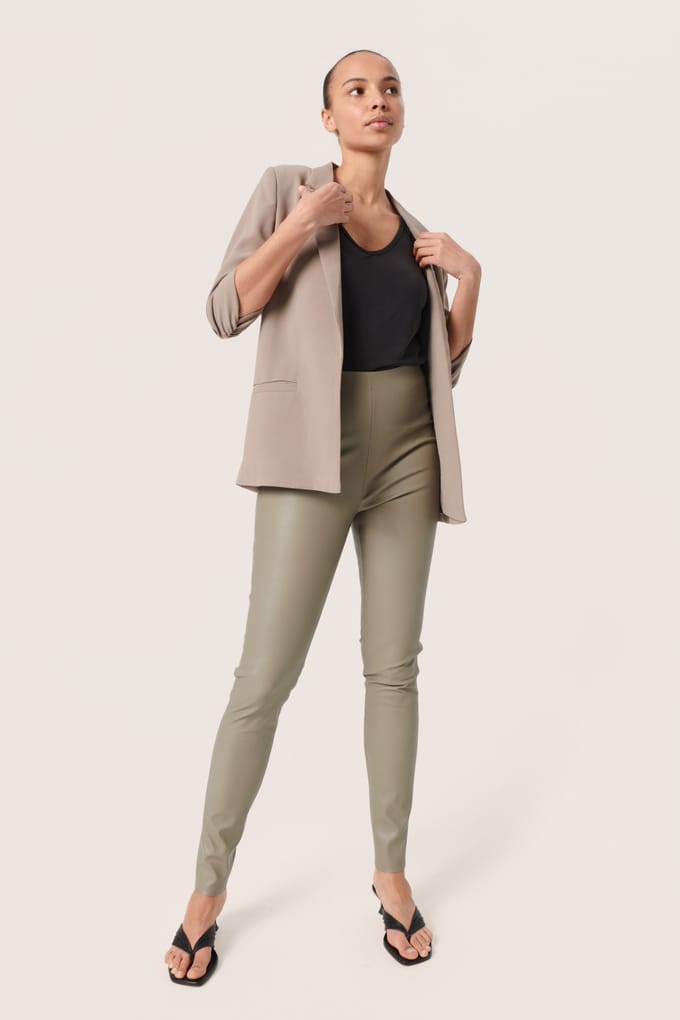 SOAKED IN LUXURY SLSHIRLEY BLAZER - Brindle Grey