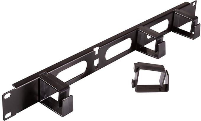 LogiLink 19' kabeldoorvoerpaneel, 1 HE, met 4 kabelbeugels
