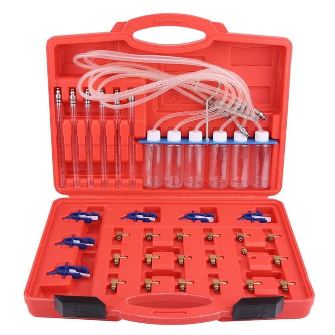 Diesel Injector Flow Diagnose Cilinder Common Rail Adapter Tester Brandstofleiding Testgereedschap Kit W red