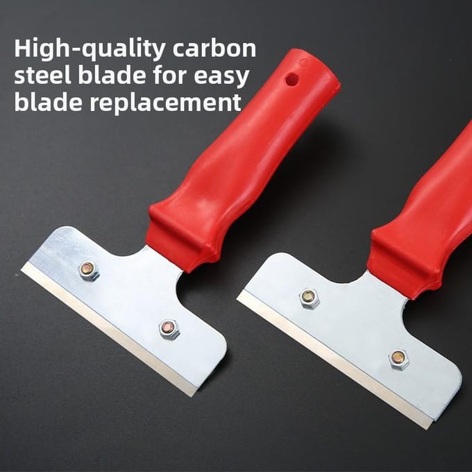 Multifunctionele huishoudelijke schoonmapschep vloertegel mooie voeg plastic handvat aluminiumlegering schep glas ontgommingsschraper red