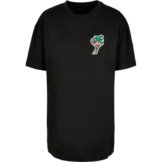 Dames-T-shirt oversized boyfriend Mister Tee Flamingo