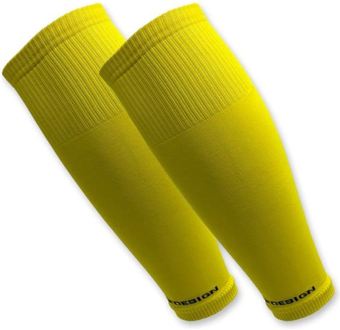 Tapedesign Tubes Voetbalkousen Voetloos - Geel | Maat: ONE SIZE