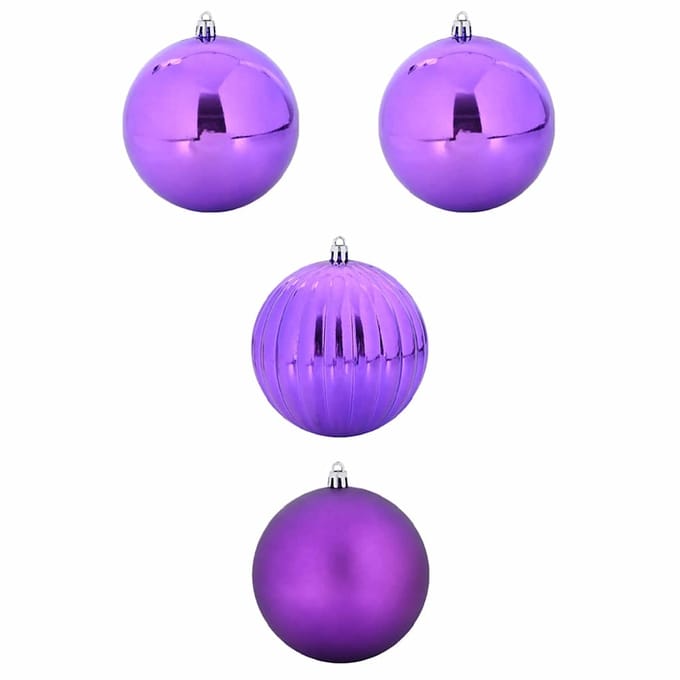 vidaXL - Kerstbal - Set - XXL - 4 - st - Lila - Ø - 20 - cm - Kunststof