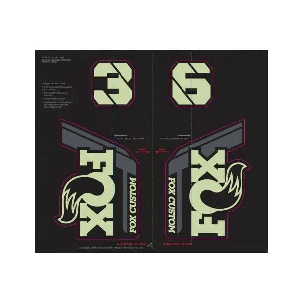 Stickers voor vork en schokdemper Fox Factory 2022