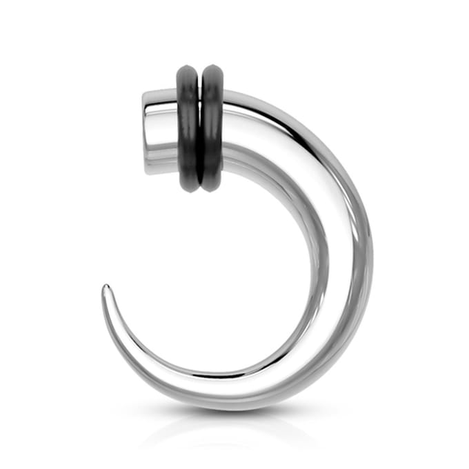 Taper chirurgisch staal open ring 3 mm - zwart - LMPiercings