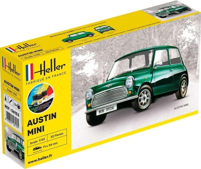 Heller Modelbouwpakket Militaire voertuigen - 56153 Austin Mini Car - Starter Kit Plastic - 1:43 - Modelbouw