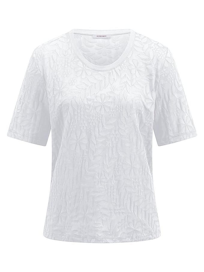 Shirt ronde hals Van Peter Hahn wit