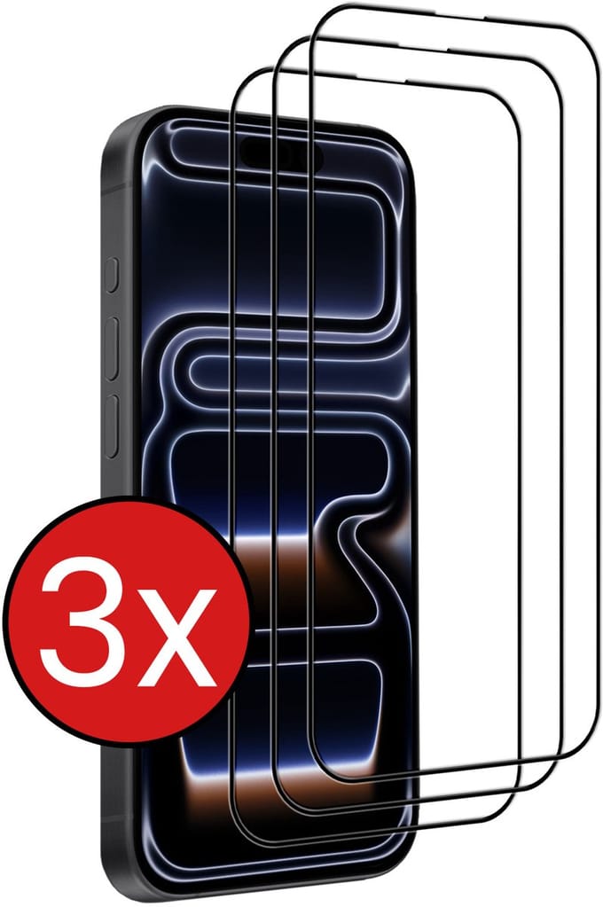 Screenprotector - 3 Stuks - Geschikt voor Apple iPhone 17 Pro Max / 18 Pro Max - Full Cover - Beschermglas - Gehard Glas - Tempered Glass - Screen Protector