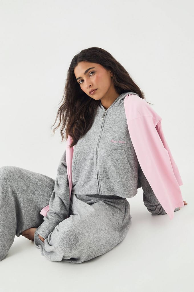 Dames DSGN Studio Lounge Ritshoodie | Ash Grey | Maat: Medium