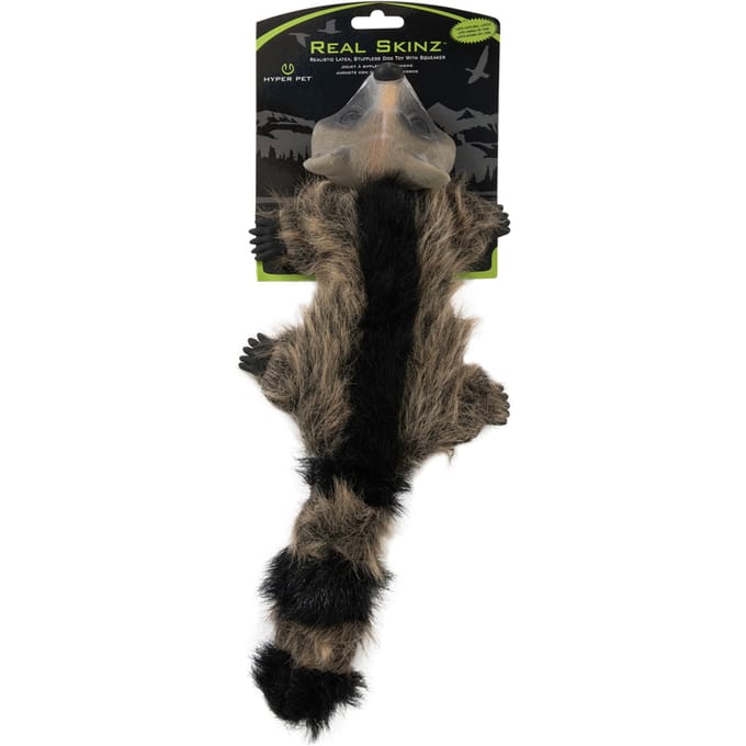 Hyper Pet Real Skinz Wasbeer ca. L 40 x B 10 x H 8 cm Hondenspeeltje