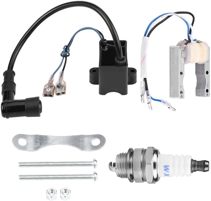 Allecto Ontsteking - Bougie Coil - Eenvoudig Starten - 49cc 66cc 80cc - Optimale Zündleistung - Geschikt voor Motor Fiets - Compacte Vorm