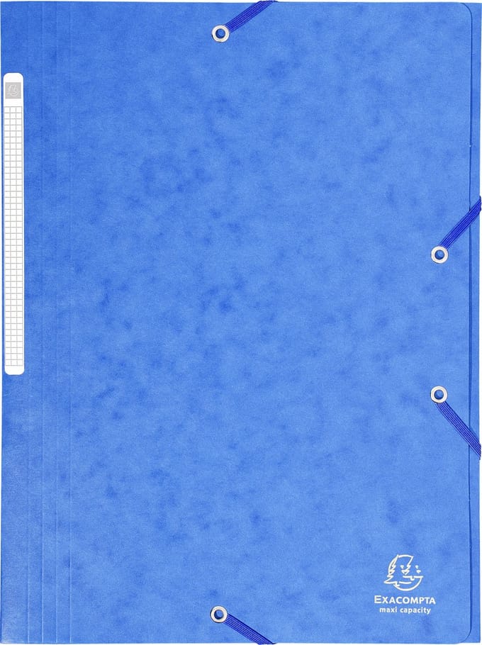 Exacompta 25x Elastomap Maxi capacity in glanskarton 425gm2 - A4 - Blauw - 17105H