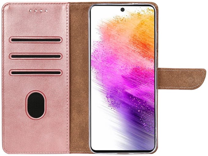 Rixus Bookcase For Samsung Galaxy A56 Pink
