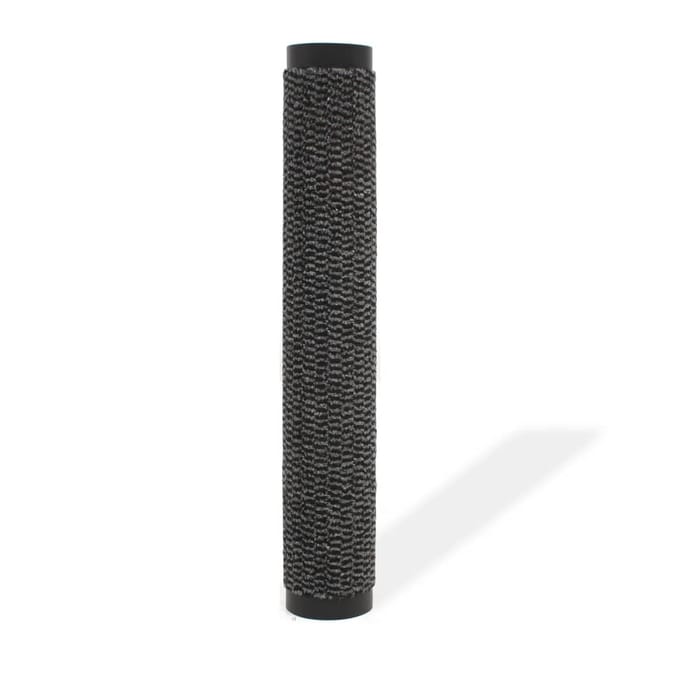 vidaXL - Droogloopmat - rechthoekig - getuft - 60x90 - cm - antraciet