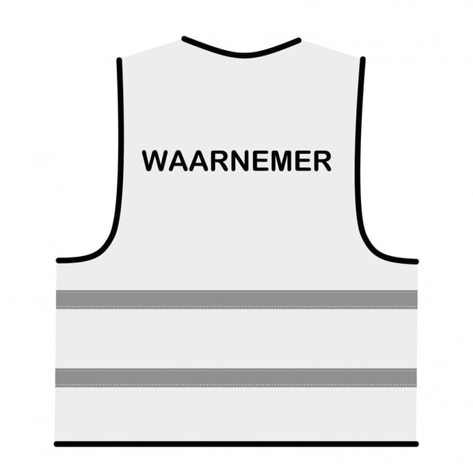 Waarnemer hesje wit