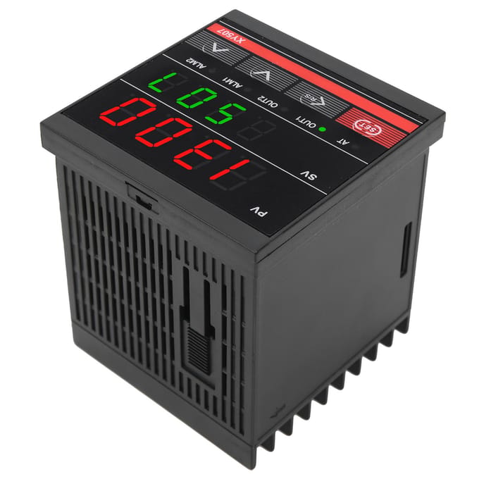 Régulateur de température PID intelligent Relais de chauffage/refroidissement industriel XY507 100?240 VCA black
